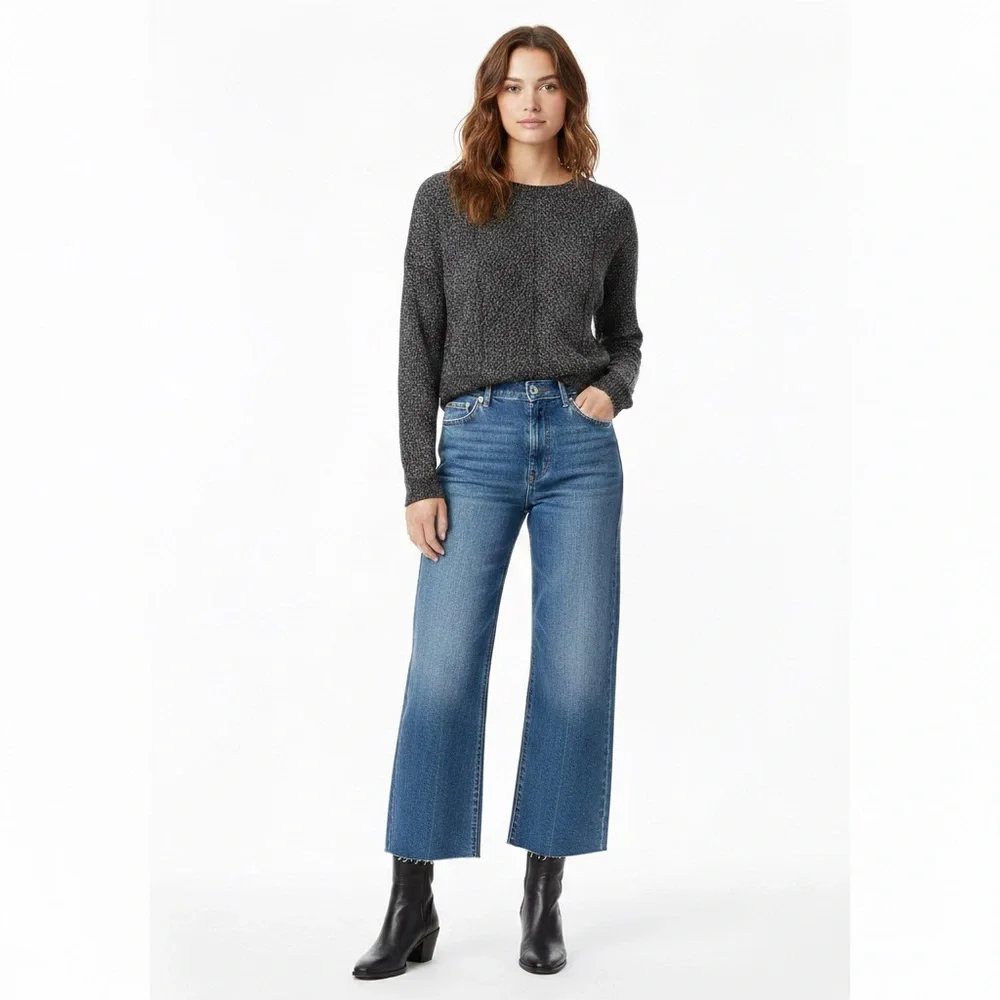 By Anthropologie $138 Mixed Knit Texture Pullover Wool Blend S P2P 21-24” L 19